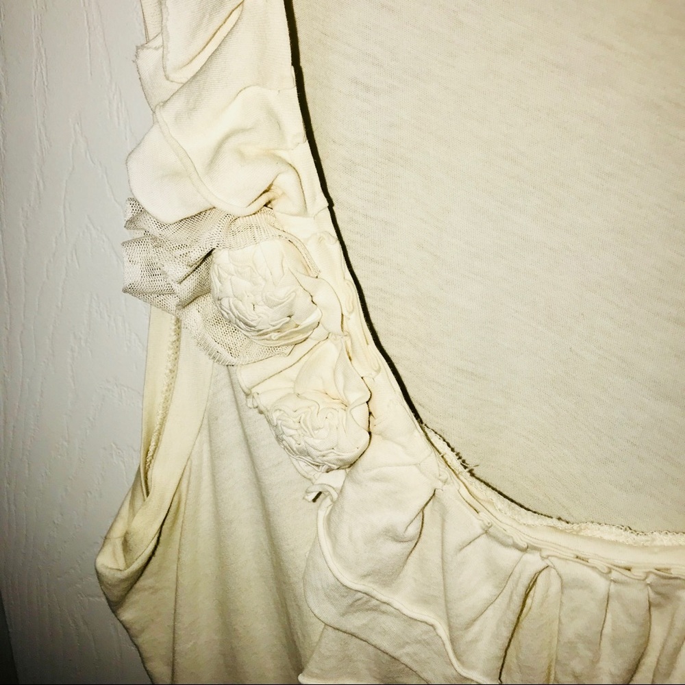 J. Crew Cream Ruffle Tank - Picture 3 of 4